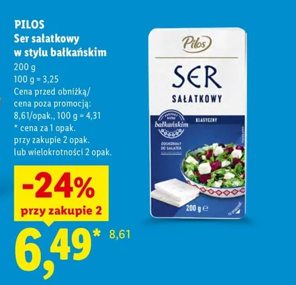 Ser sałatkowy w stylu bałkańskim Pilos promocja w Lidl