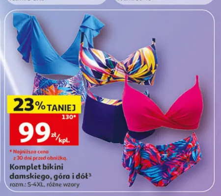 Komplet bikini damskiego góra i dół Inextenso promocja w Auchan