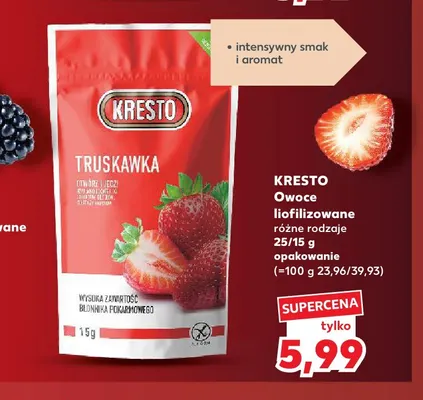 Owoce liofilizowane Kresto promocja w Kaufland