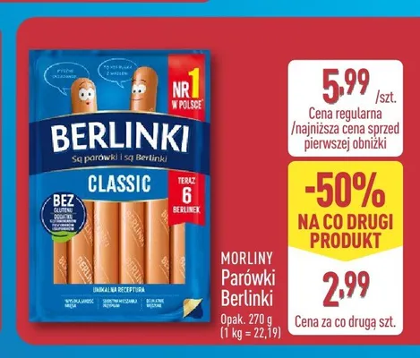 Parówki Berlinki Classic promocja w Aldi