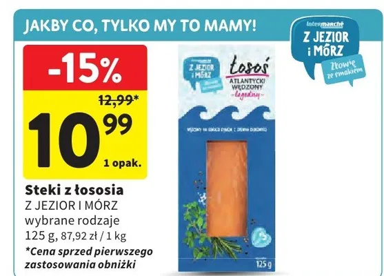 Steki z łososia promocja w Intermarche