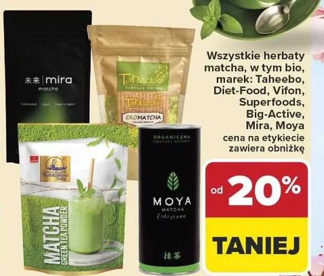Herbata matcha Taheebo promocja w Carrefour