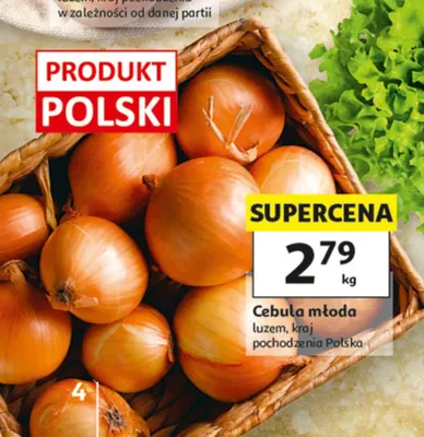 Cebula młoda polska promocja w Auchan