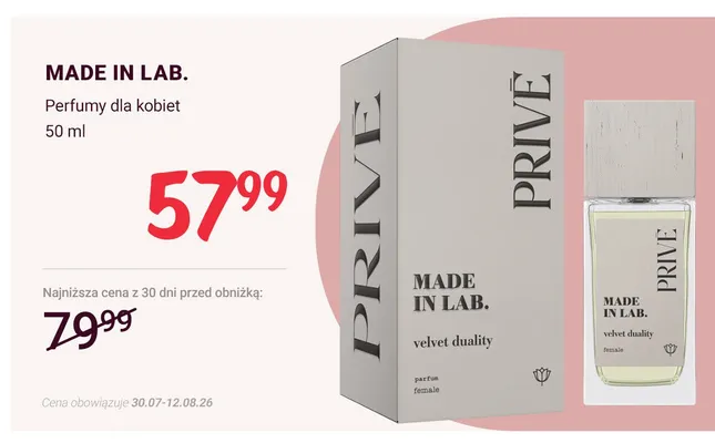 Perfumy dla kobiet Made In Lab. Velvet Duality promocja w Rossmann