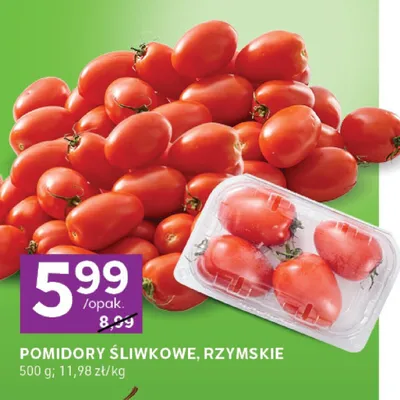 Pomidory śliwkowe, rzymskie promocja w Stokrotka