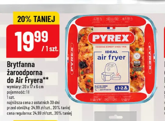 Brytfanna żaroodporna do Air Fryera Pyrex promocja w POLOmarket