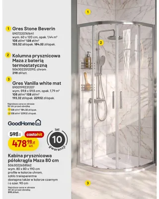 Gres Stone Beverin 60x120 cm promocja w Castorama