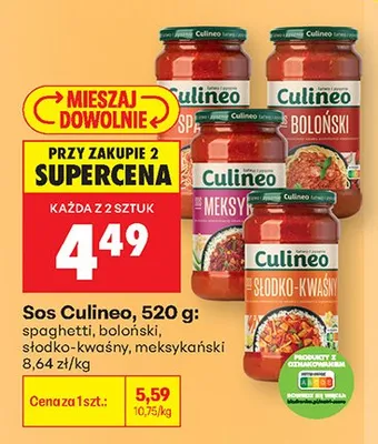 Sos Culineo spaghetti promocja w Biedronka