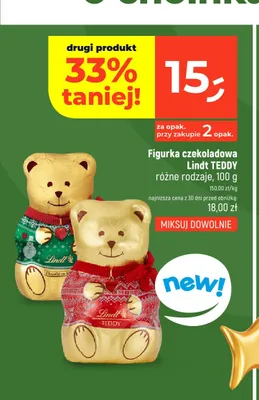 Figurka czekoladowa Lindt TEDDY promocja w Dealz