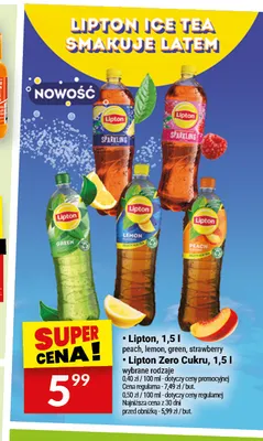 Herbata mrożona Lipton green 1,5 l promocja w Twój Market