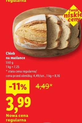 Chleb na maślance promocja w Lidl