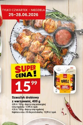 Szaszłyk drobiowy z warzywami Białecki Wędzarnia promocja w Twój Market