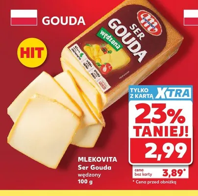 Ser Gouda wędzony Mlekovita promocja w Kaufland