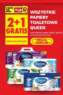 Papier toaletowy Queen Komfort 10 rolek promocja w Biedronka