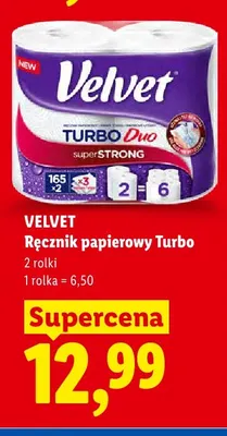 Ręcznik papierowy Velvet Turbo Duo 2-pak promocja w Lidl