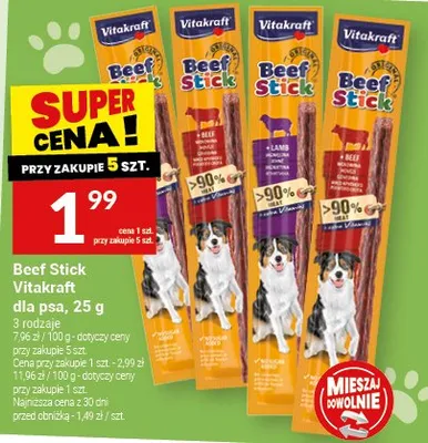 Beef Stick dla psa promocja w Twój Market