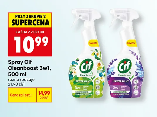 Spray Cif Cleanboost 3w1 promocja w Biedronka