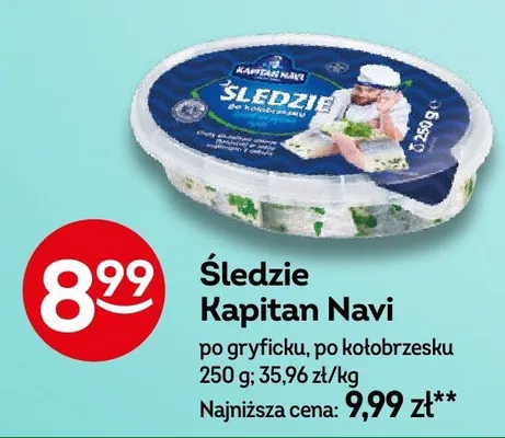 Śledzie po kołobrzesku Kapitan Navi promocja w Żabka