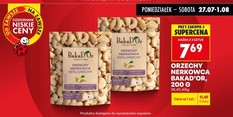 Orzechy nerkowca Bakad'Or promocja w Biedronka