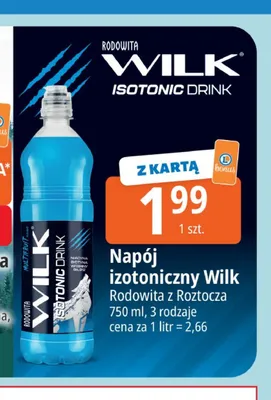 Napój izotoniczny Wilk Rodowita z Roztocza promocja w Leclerc