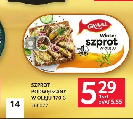 Szprot podwędzany w oleju Graal Winter promocja w Selgros