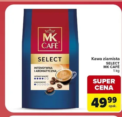 Kawa ziarnista MK Café Select promocja w Carrefour Market