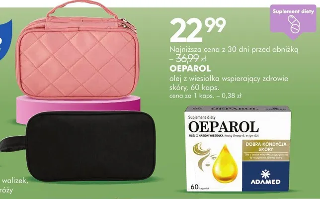 Oeparol olej z wiesiołka wspierający zdrowie skóry promocja w Super-Pharm