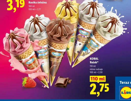 Lody Rożek Koral promocja w Lidl