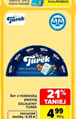 Ser z niebieską pleśnią Delikatny Turek promocja w Carrefour Market