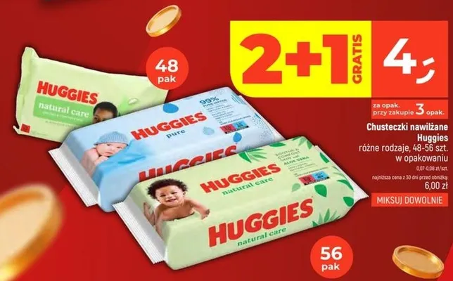 Chusteczki nawilżane Huggies Pure promocja w Dealz