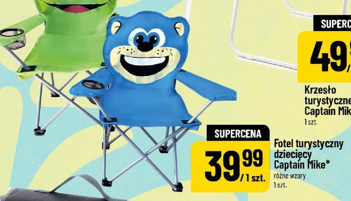 Krzesło turystyczne Captain Mike* promocja w POLOmarket