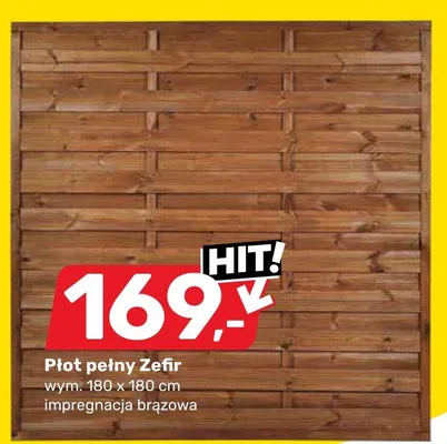 Płot pełny Zefir promocja w Bricomarche