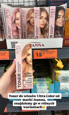 Toner koloryzujący do włosów Ultra Color Truskawkowe Latte Joanna promocja w Biedronka