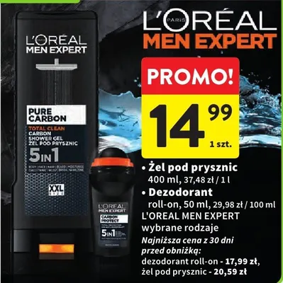 Dezodorant L'Oreal Men Expert promocja w Intermarche