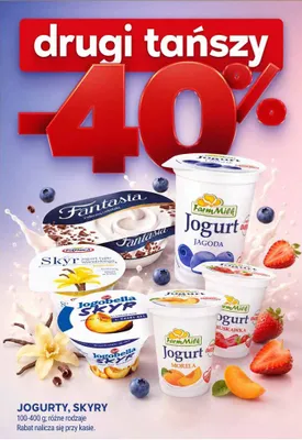 Jogurty i skyry promocja w Stokrotka