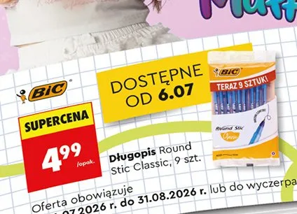 Długopis BIC Round Stic Classic promocja w Biedronka