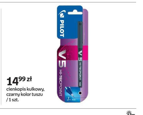 Cienkopis kulkowy czarny kolor tuszu Pilot promocja w Empik