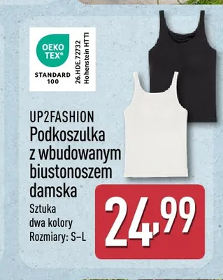 Podkoszulka z wbudowanym biustonoszem damska UP2FASHION promocja w Aldi