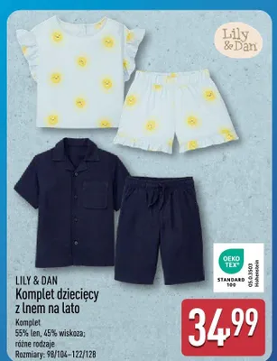 Komplet dziecięcy z lnem na lato LILY & DAN promocja w Aldi