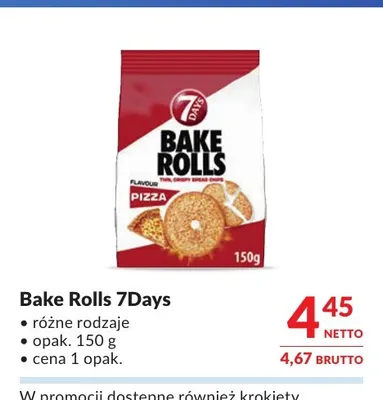 Bake Rolls 7Days promocja w Makro