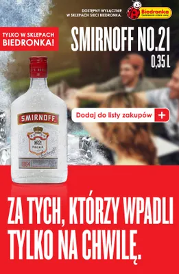 Wódka Smirnoff No.21 promocja w Biedronka