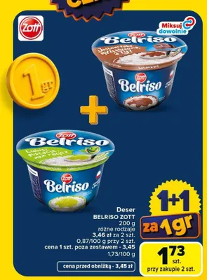Deser ryżowy Belriso czekoladowy Zott promocja w Carrefour