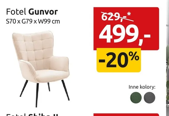Fotel Gunvor promocja w Black Red White