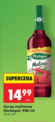 Syrop malinowy Herbapol promocja w Biedronka