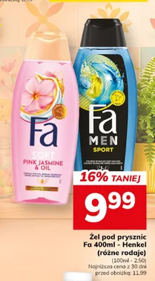Żel pod prysznic Fa Soft Pink Jasmine & Oil promocja w Hitpol
