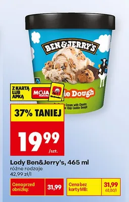 Lody Ben & Jerry's Cookie Dough promocja w Biedronka