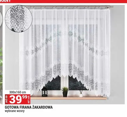 Gotowa firana żakardowa 300x160 cm promocja w Merkury Market