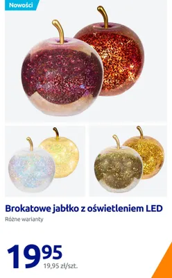Brokatowe jabłko z oświetleniem LED promocja w Action