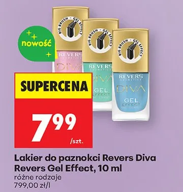 Lakier do paznokci Revers Diva Gel Effect 10ml promocja w Biedronka