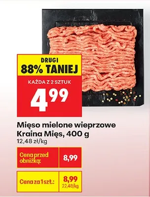 Mięso mielone wieprzowe 400g promocja w Biedronka